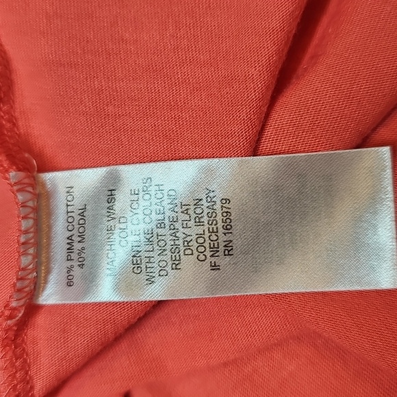 CABLE & GAUGE CORAL SHORT SLEEVE PULLOVER TEE T-SHIRT - Picture 9 of 10